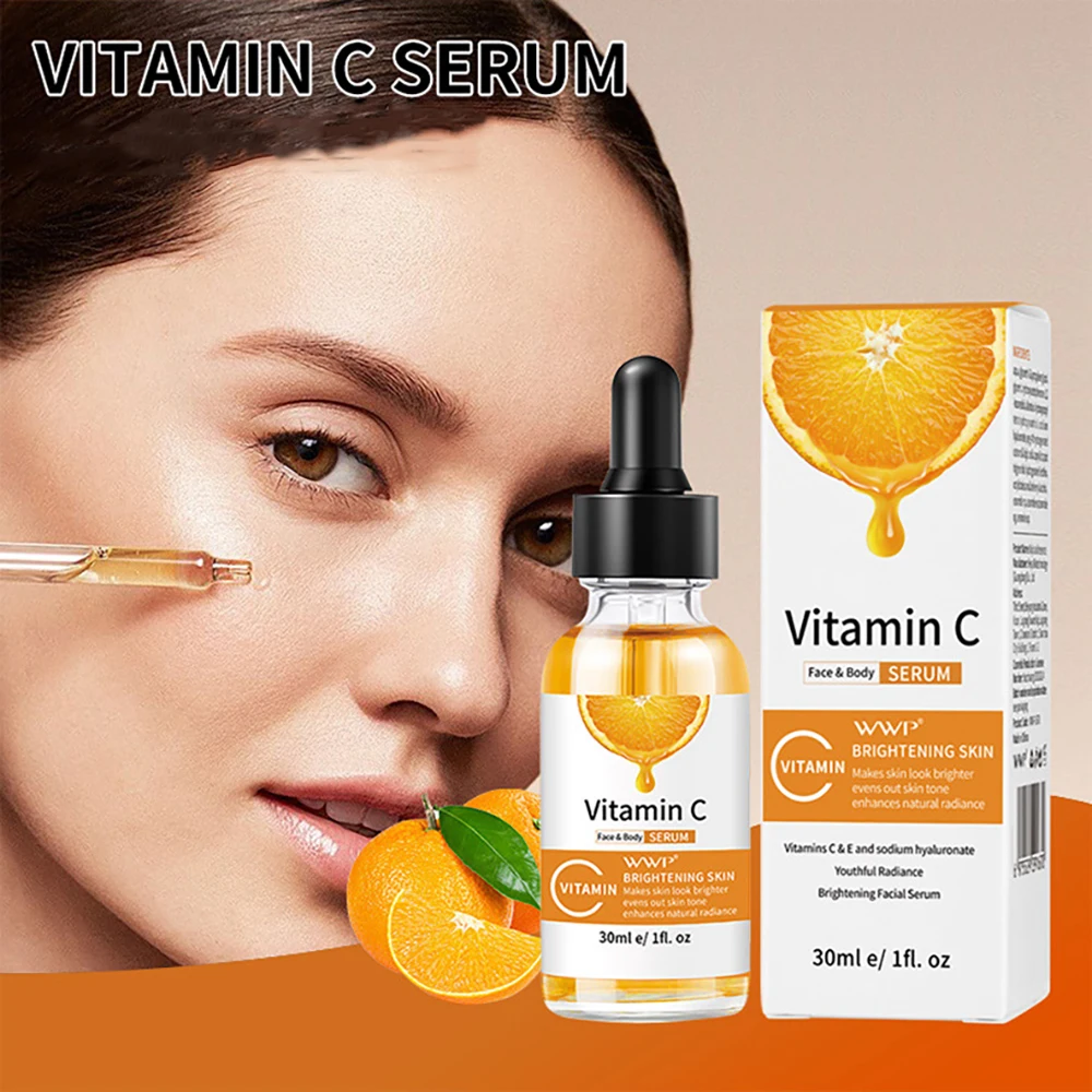 

Vitamin C Facial Essence Sodium Hyaluronate Repair Dark Skin Brighten Serum Fade Fine Lines Moisturizing Face Serum Skincare