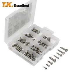 304 Stainless Steel Oval and Pan Head Wood Screws Sheet Metal Screws Kit 79 Pcs Self Tapping Wood Screws