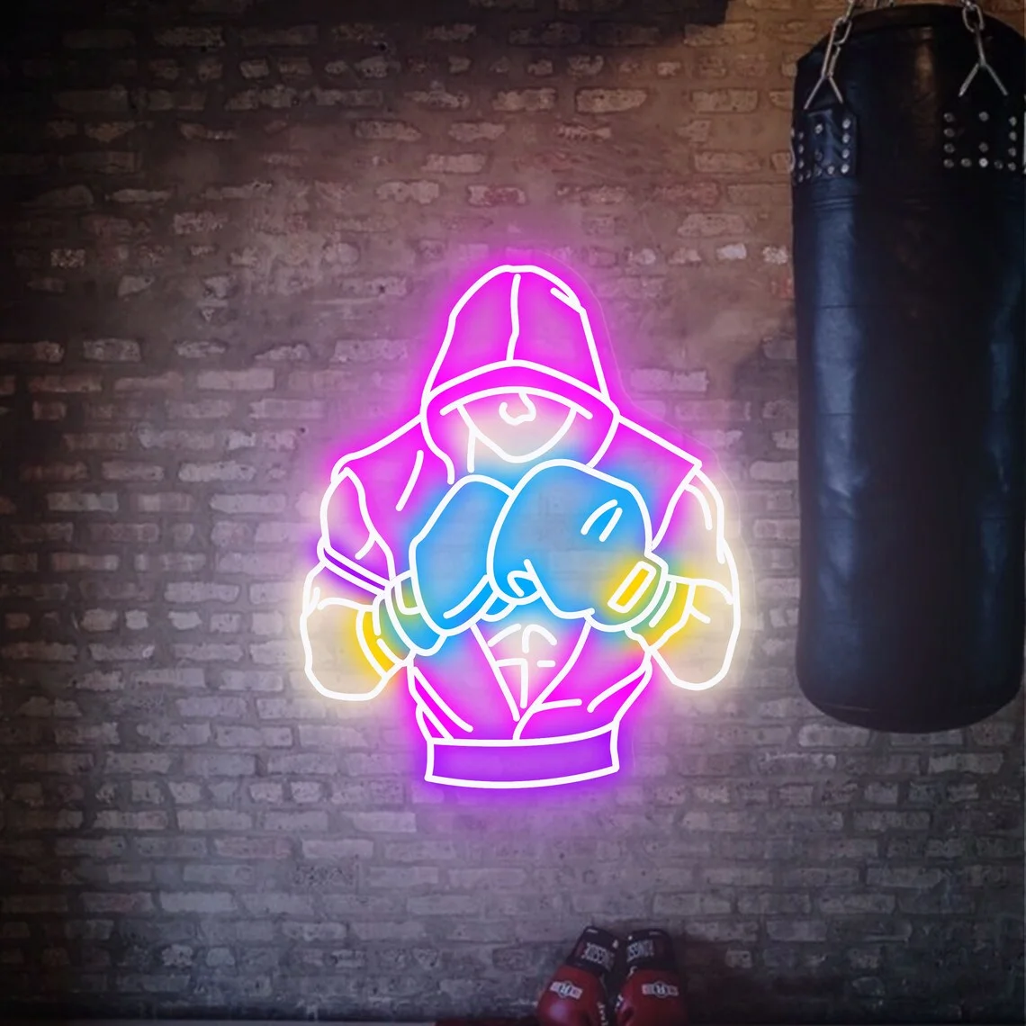 Boxing Neon Sign Boxing Gym Room Decor Custom Led Bar Sign Gaming Room Decor Boxing Wall Art Gift For Boyfriend