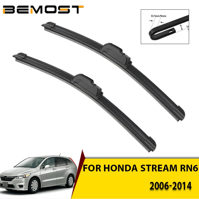Car Wiper Blades For Honda STREAM RN6 2006-2014 Windshield Windscreen Front Window Blades 24"+14" Car Accessories