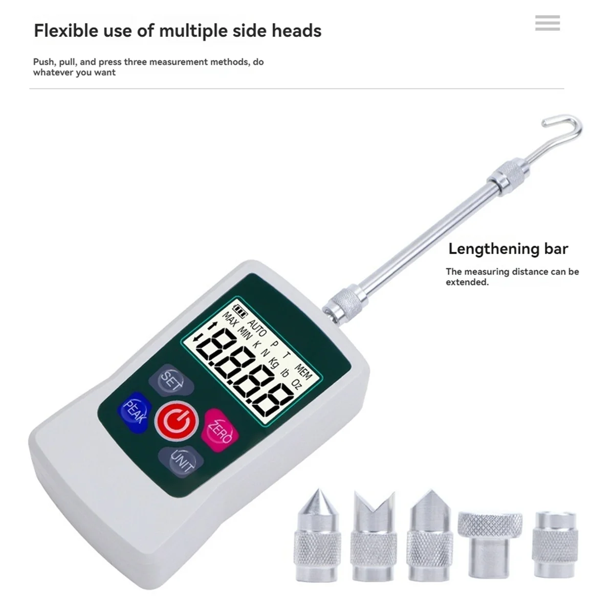 2025+ 500N プッシュプルゲージ デジタルフォースゲージ プッシュプルフォースゲージ デジタルダイナモメーター