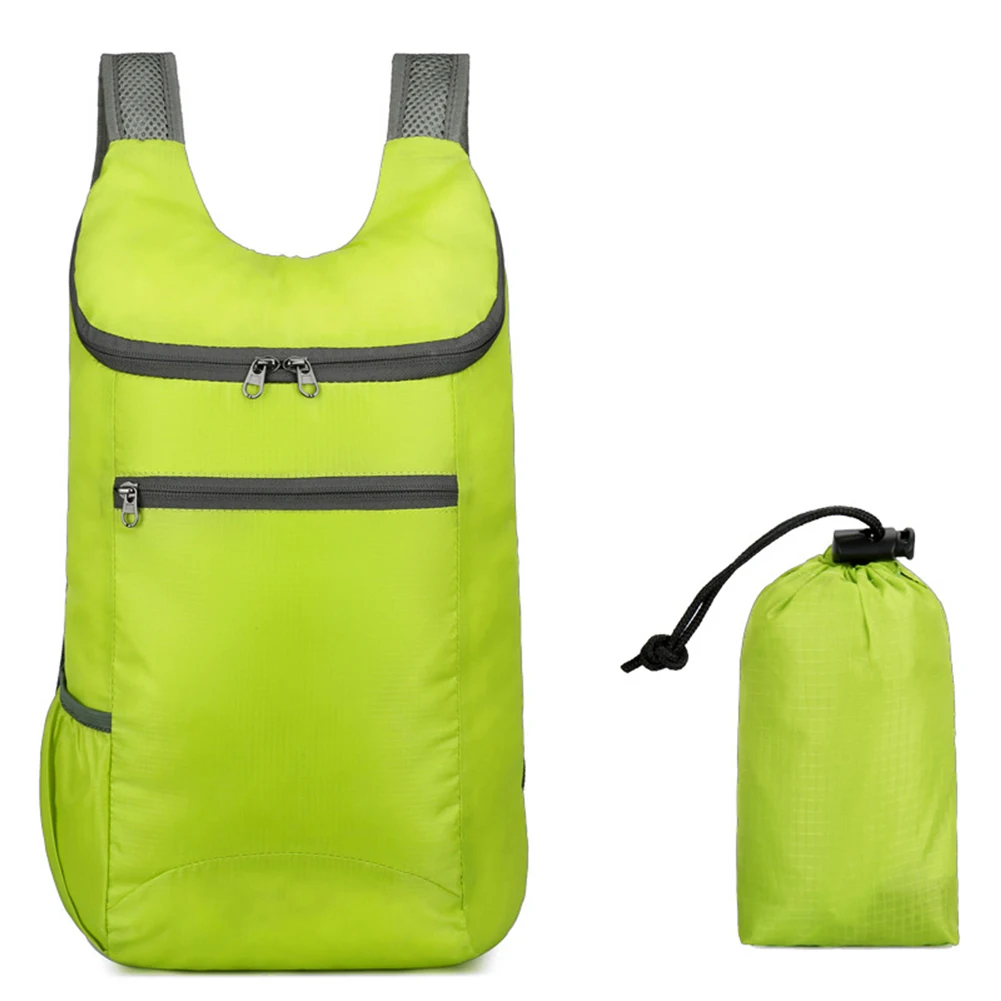 1PCS Backpack Green/black/light Blue 10L Outdoor Sports Backpack Waterproof Portable Folding Bag Rucksack Climbing Riding