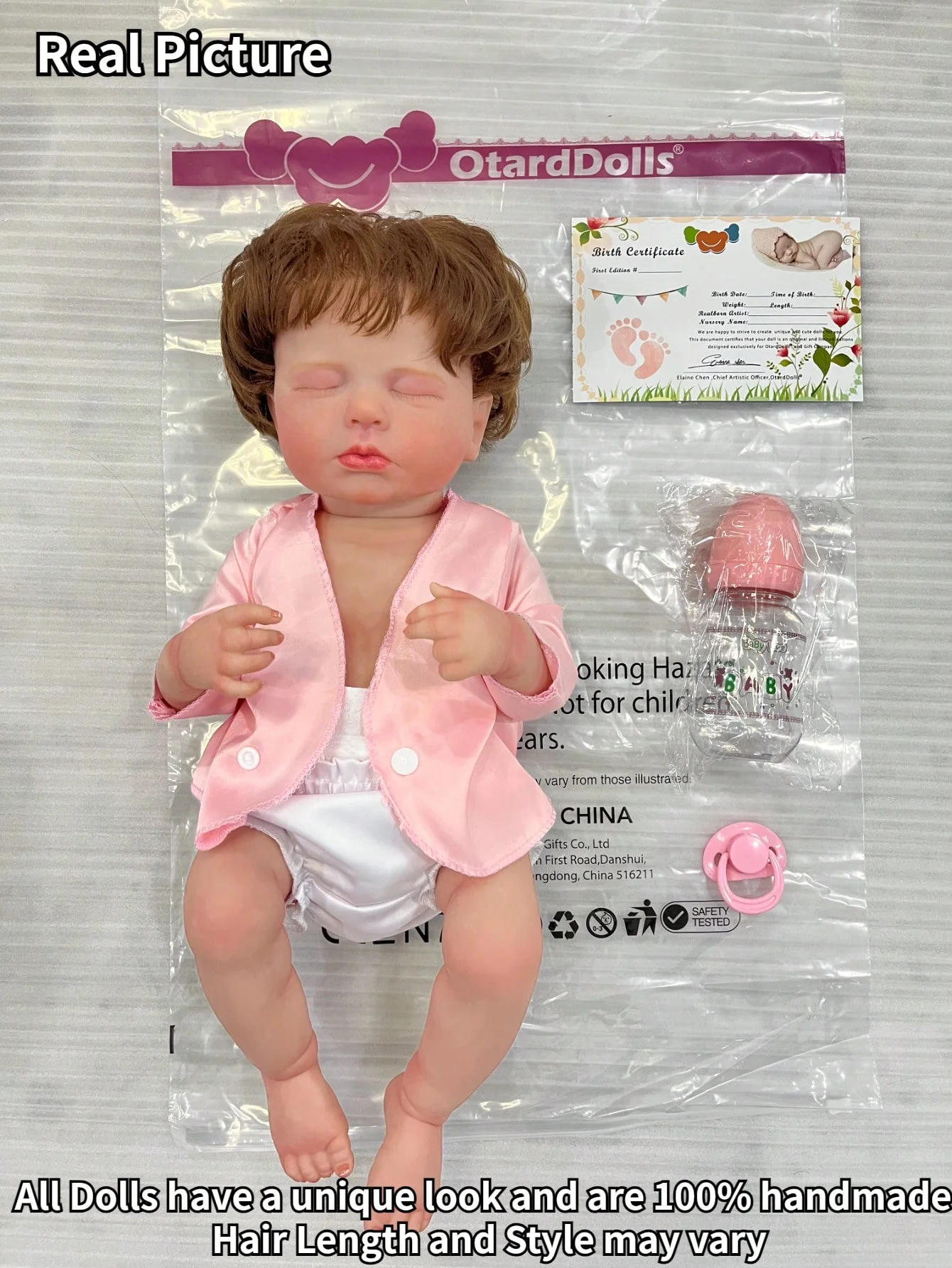 49 cm Full Soft Vinyl Awake Loulou Reborn Girls Handmade Bebe Lifelike Newborn Baby Dolls With One White Blanket