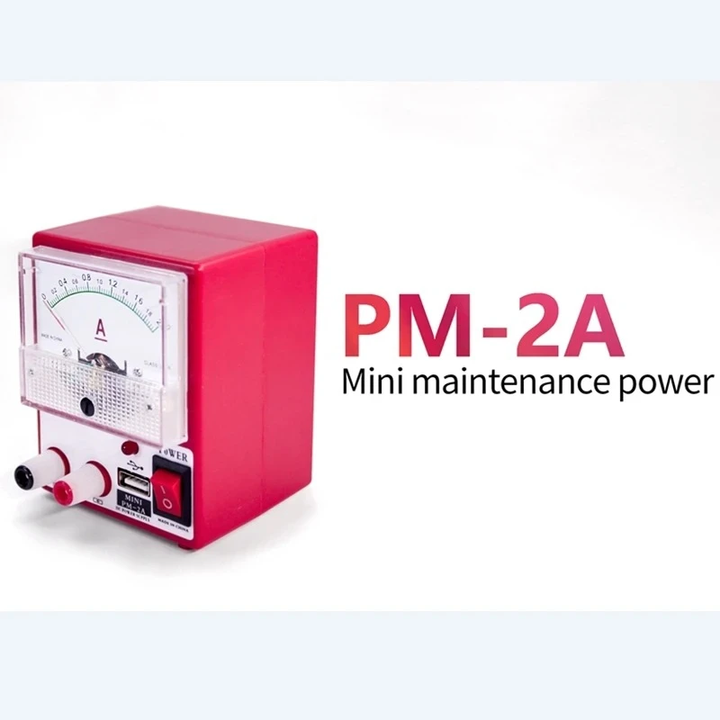 

PM-2A Mini DC Power Supply Ammeter 5V 2A USB Power Source Short Circuit Protect Mobile Phone Maintenance Repair Tool