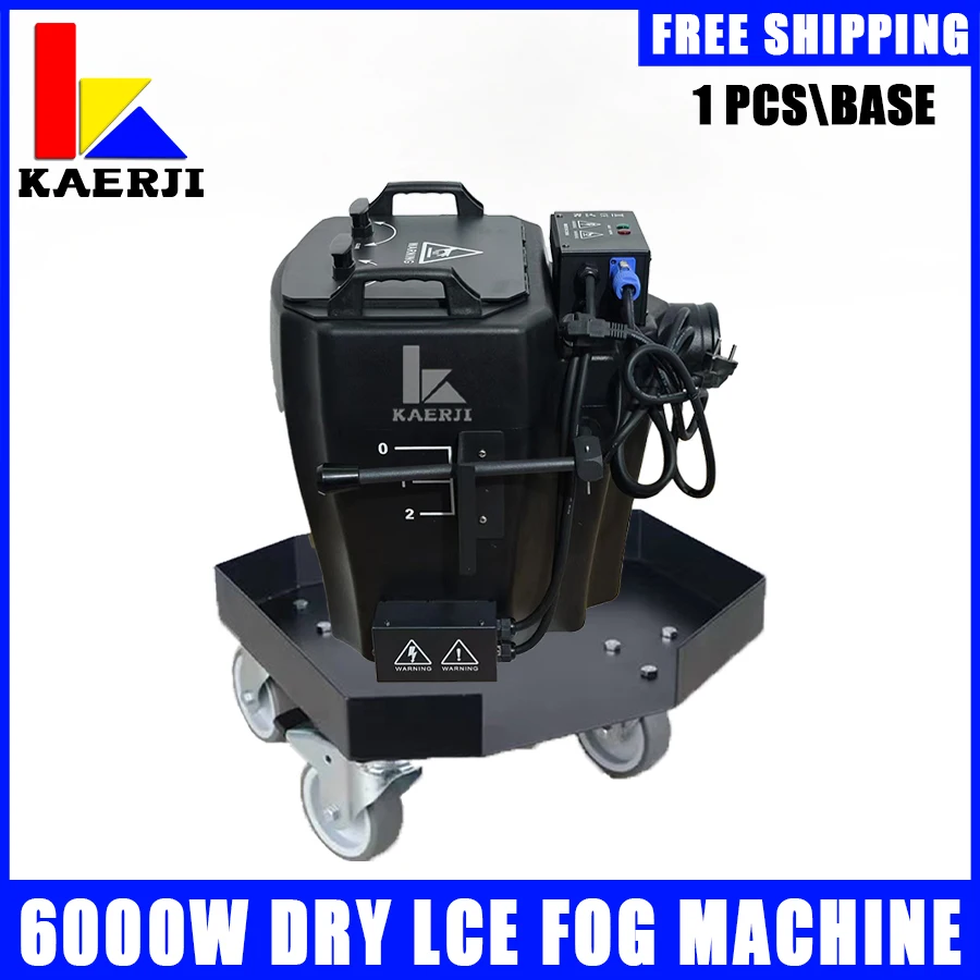 KAERJI 1Pcs 6000W Dry Ice Fog Machine Low Lying Fog Smoke Machine With 1Pcs Tray Effect For Wedding Big Show Night Club