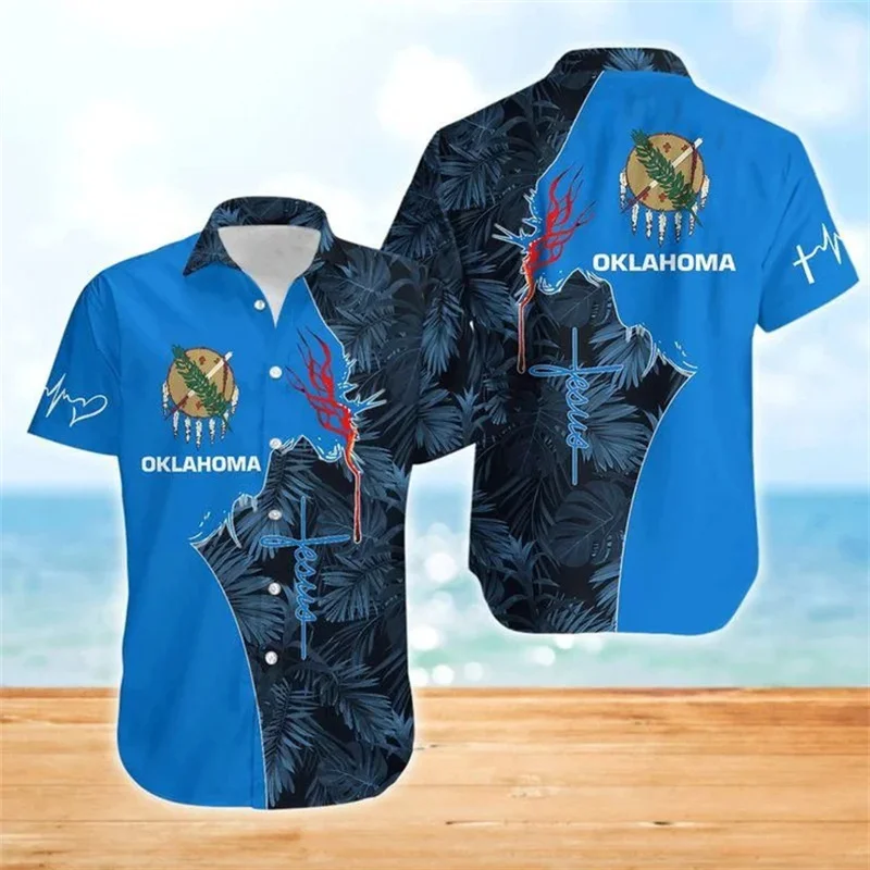 New Summer 3D Christian Jesus Print Shirts Children Fashion Streetwear Shirts Blouses Mens Cool Hawaiian Shirts Vintage Clothes