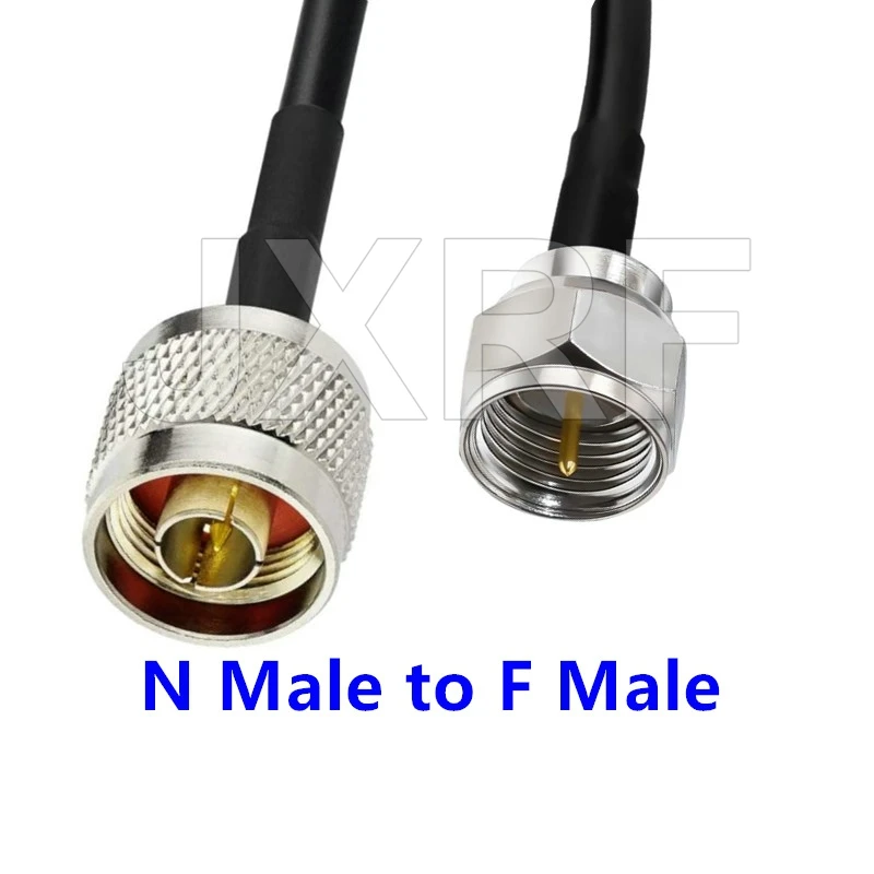 JXRF N Male Plug to F Male Jack RF Coaxial Adapter Pigtail RG58 Coaxial Repeater extension cable