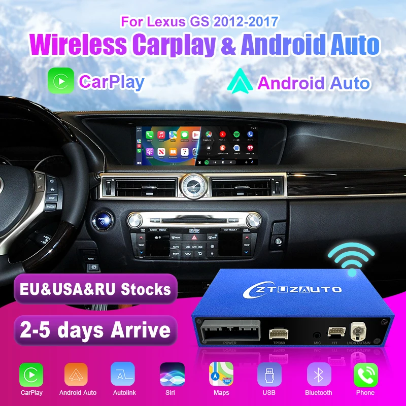 Wireless CarPlay for Lexus GS 2015-2017 with Android Auto Smart Interface Box Mirror Link AirPlay Car Play  Navigation Functions