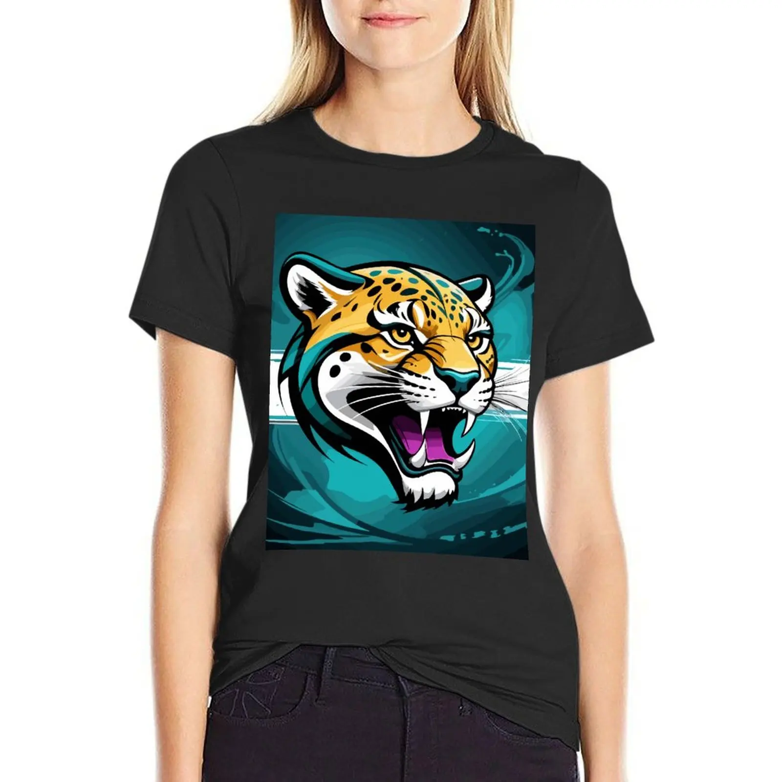 Roaring Jaguars: Unleash the Beast Within T-Shirt animal print shirt for girls customs cropped t shirts for Women