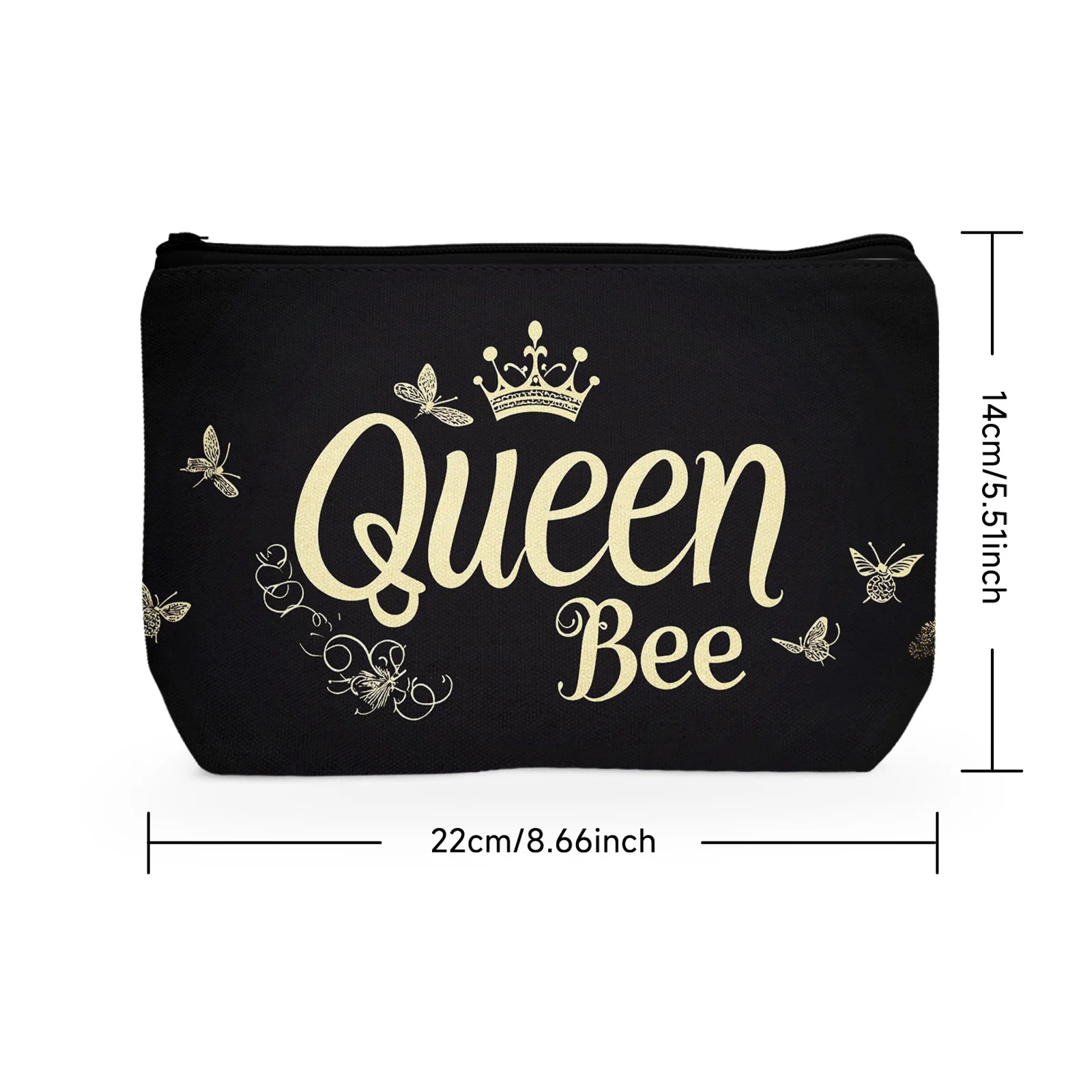 1Pc Queen Bee Makeup Bag Bumble Bee Inspirational Gift For Her Beekeeper Gifts Gift Gardener Bee Bag