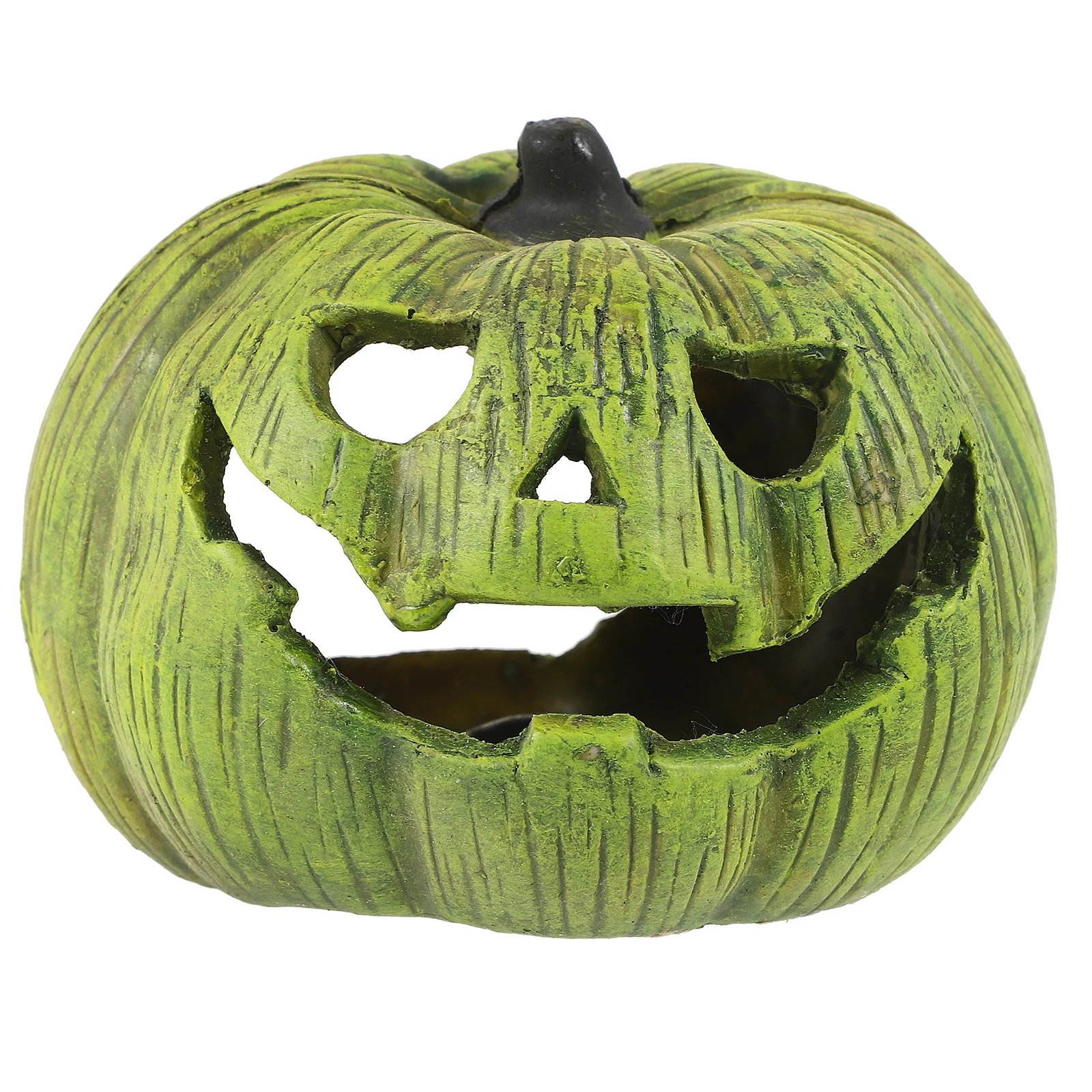 

Pumpkin Shaped Reptile Hideout Smooth Edge Easy Clean Habitat For Lizard Snake Hermit Crab Resin Cave Ornament Reptile