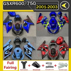 オートバイ用の完全なabsボディキット,k1,gsxr 600, 750, 2001, 2002, 2003, gsxr600, gsxr750, 01, 02, 03, zxmt用のリング