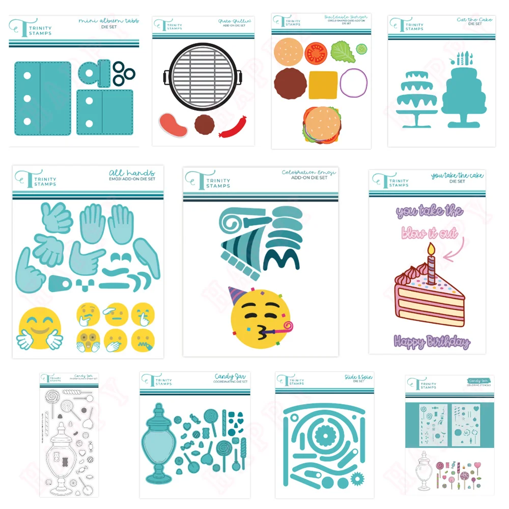 

Candy Jar Coordinating Metal Cutting Dies And Stamps For DIY Scrapbook Smiling face Album Craft Paper Card Decoration Stencils