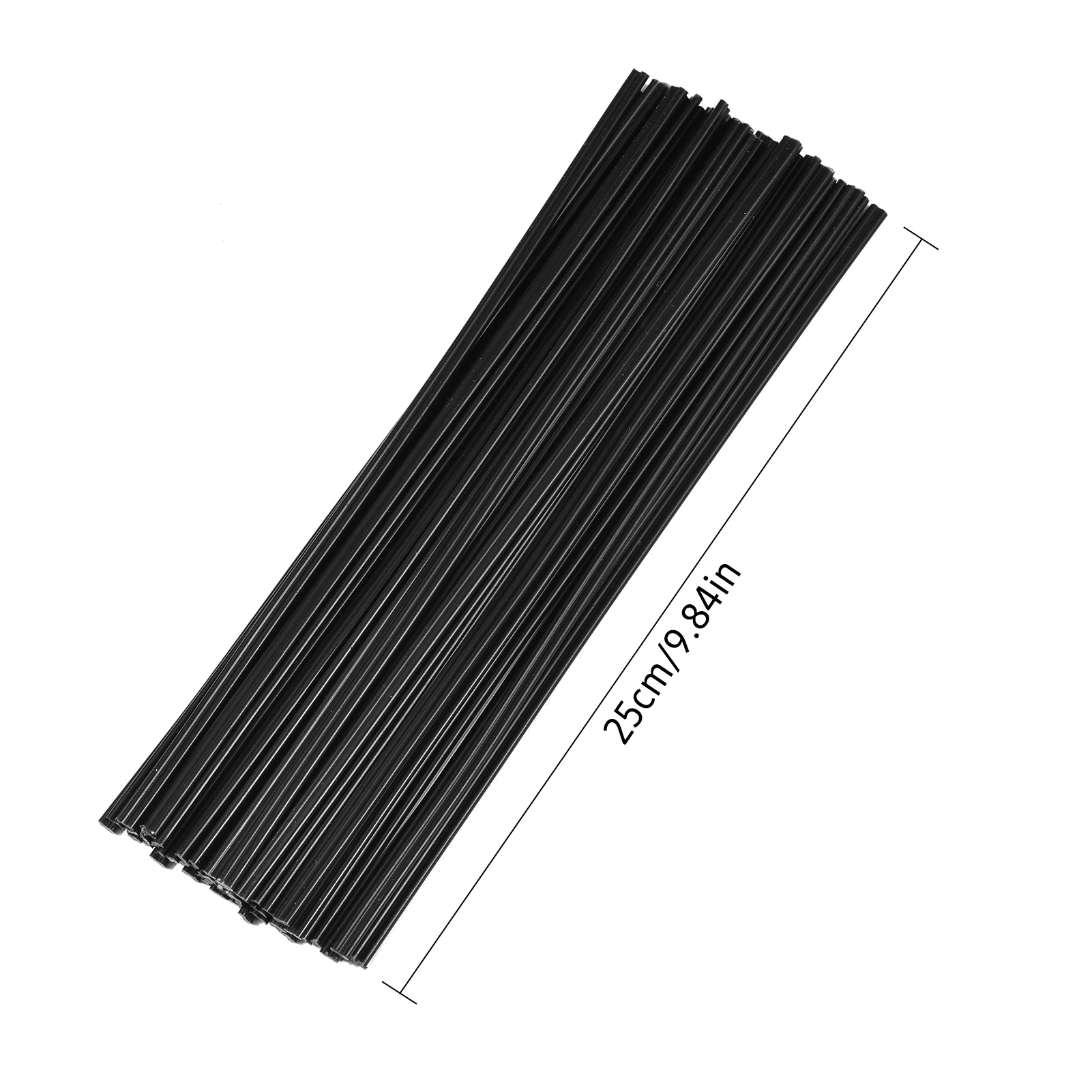 50 PCS Welding Rod PP Plastic Welding Rods Low Density Polypropylene Flat Rods for Car Bumper Plastic Pipe Car Baffles Repair