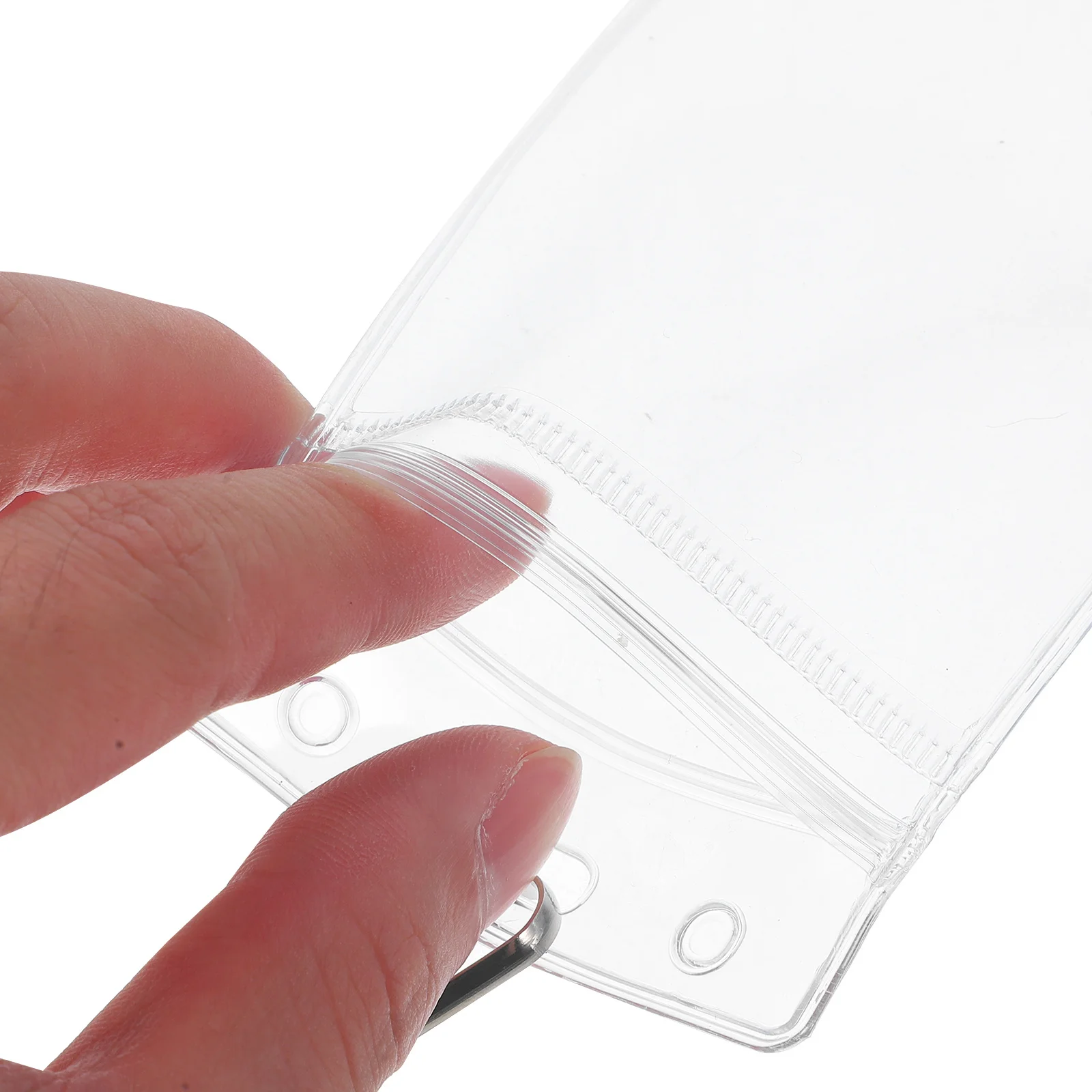 

4Pcs PVC Card Holder Badge Sleeve Protective Covers for Id Business Cards Office Use Lanyard with Card Holder