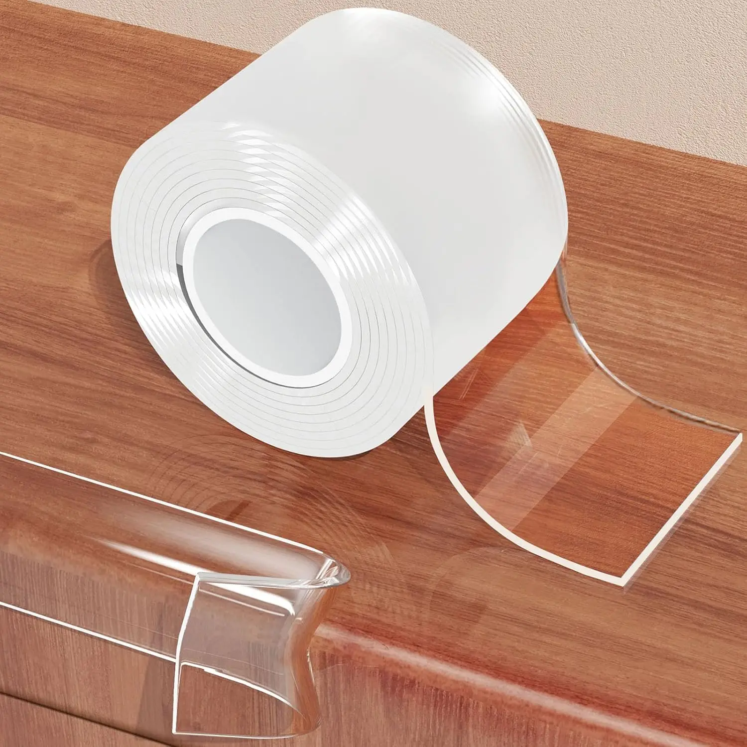 

2.6 in x 9.84 FT Clear Soft Corner Protectors for Furniture, Sharp Edge & Table Bumper, Wall and Window Guard