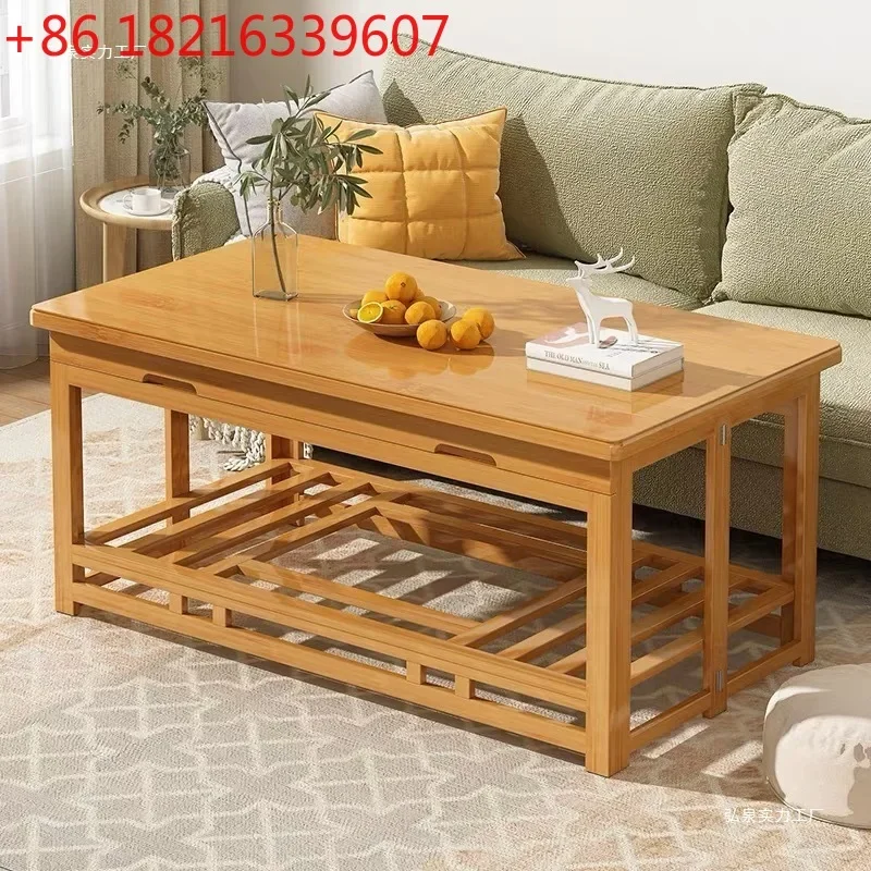 Living room solid wood multi-functional folding fire rack Kang table heating table