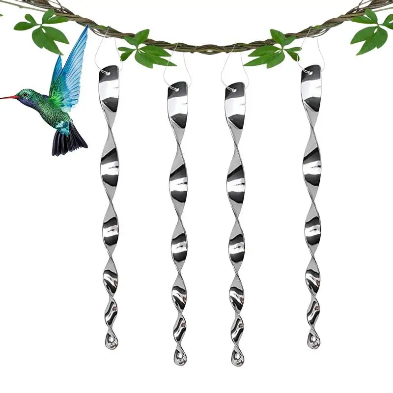 Reflective Bird Repelling Stick Hanging Bird Rotating Rod Spiral Deterrents Control Device Bird Garden Ornaments For Yard