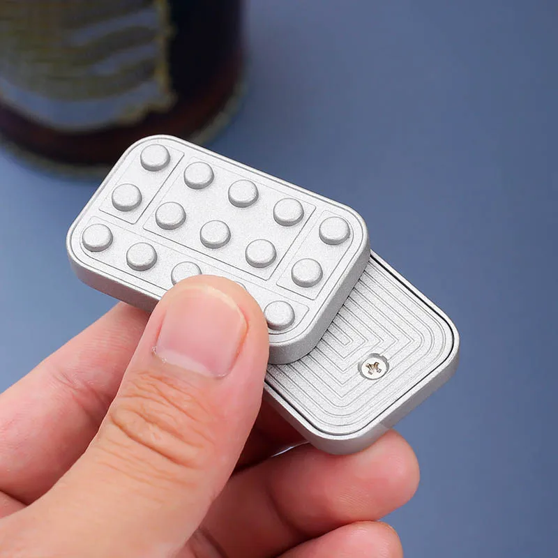 Ilimitato Bit EDC Push Sliders Giocattolo Cubo di Metallo Mano Spinner Agitarsi Giocattolo Per Adulti Portatile Haptico Autismo Push Card Giocattoli Alleviare Lo Stress
