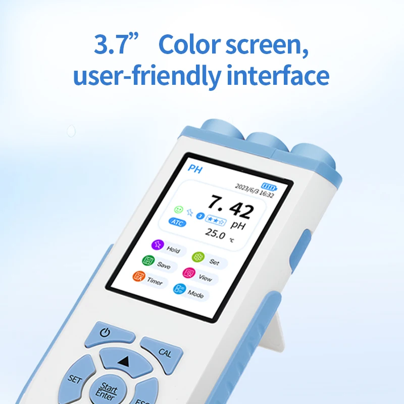 New Model PO10 Portable Ph Meter Digital 3.7-Inch Tft Display Laboratory Orp Meter For Soil