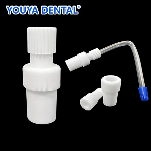 Imagen 1 del producto Juego de 5 adaptadores de tubo de succión Dental, convertidor quirúrgico desechable para eyector de Saliva, tubo aspirador, adaptador de repuesto para dentista