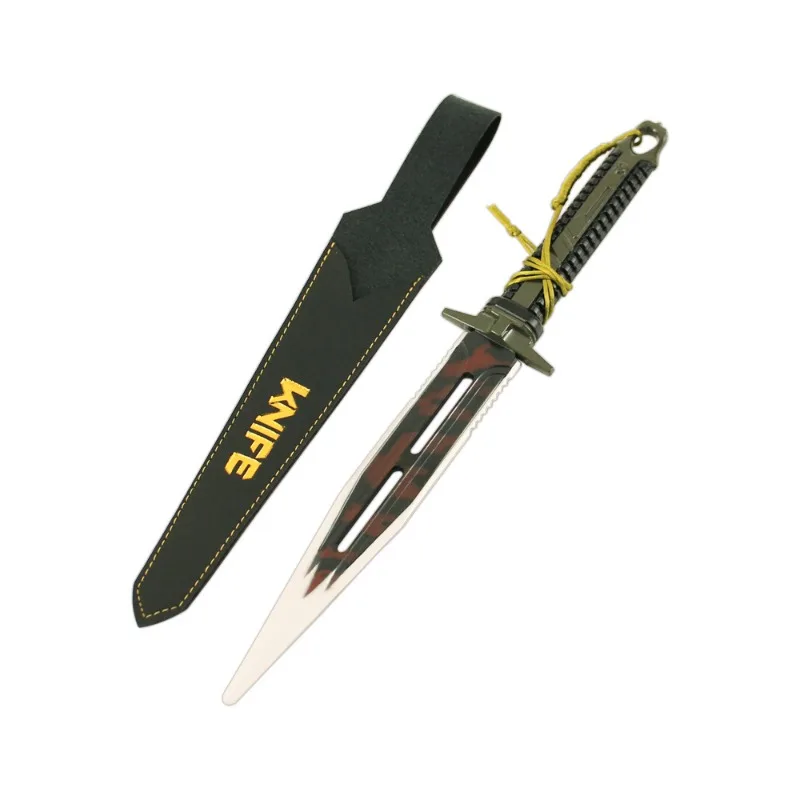 27 ซม./10.63in Arena Breakout เกมอุปกรณ์ต่อพ่วงขนาดใหญ่ Victory Army มีดโลหะผสมอาวุธรุ่นหนังของเล่นเครื่องประดับทางกายภาพ Prop