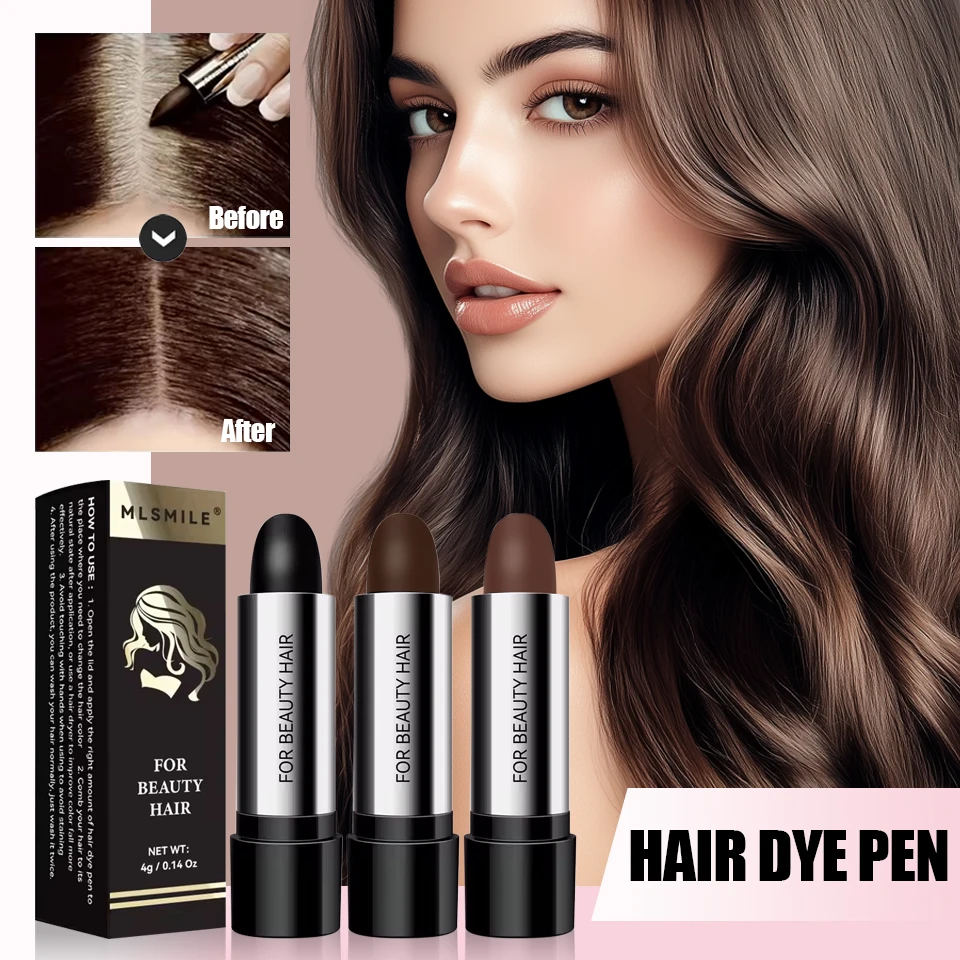 

Одноразовая краска для волос, ручка, покрывающая сивую помаду для волос, временная укладка волос, теневой крем, модифицированный крем для волос, инструмент-карандаш.