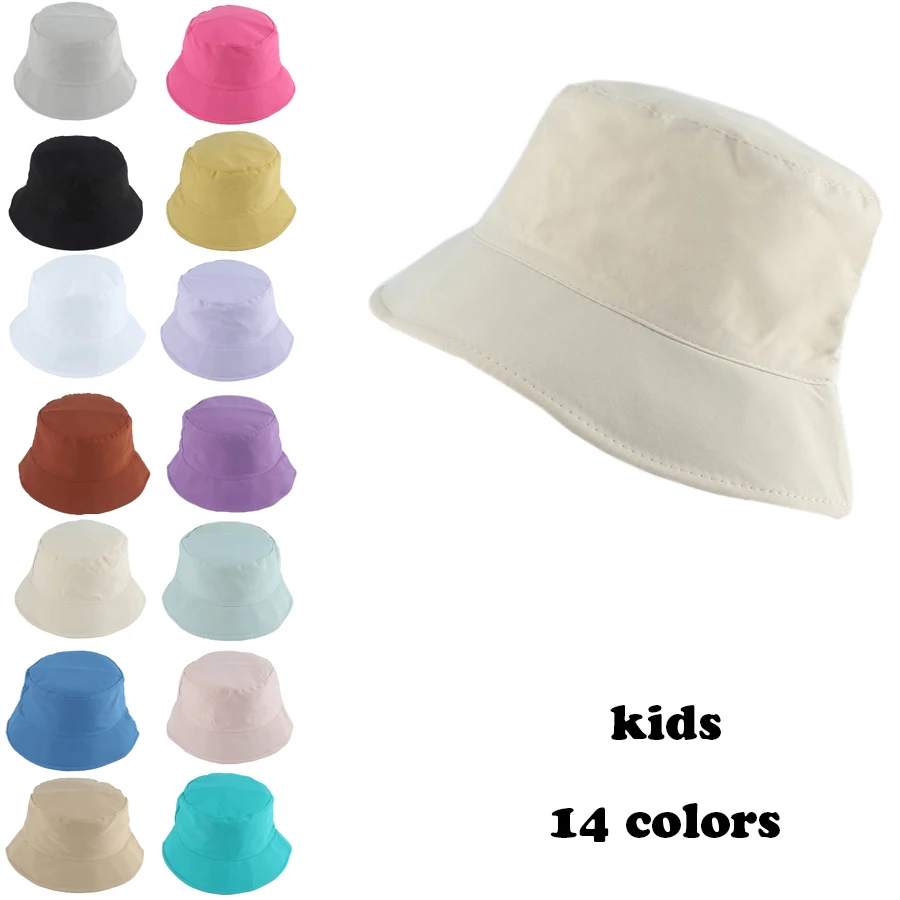 

Summer Baby Sun Hat Children Boys Girls Big Brim Solid Candy Color Bucket Fisherman Hats Kids Anti UV Panama Beach Cap 1-6 Years