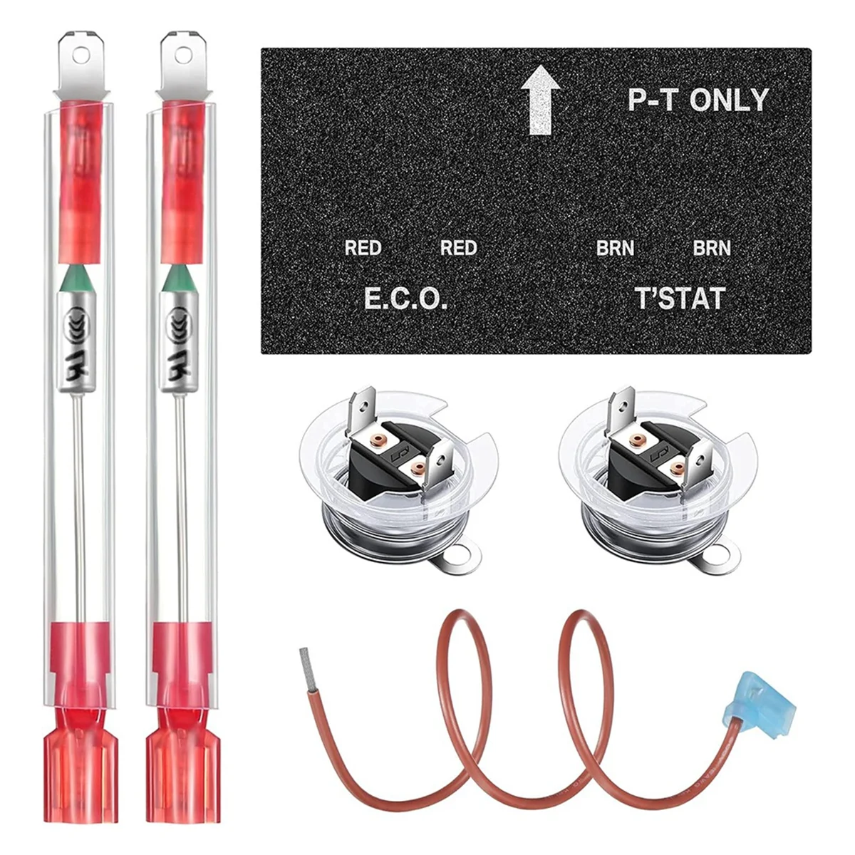 RV Water Heater Thermal Cutoff with ECO Thermostat Assembly Kit, Replacement Parts for 91447 93866 (2 Pieces)