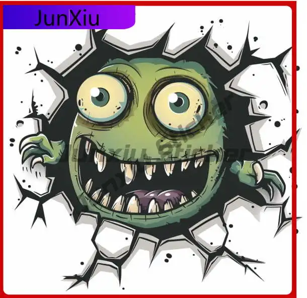 

Spooky Yet Peeking Monster Funny Car Laptop Window Bumper Waterproof Vinyl Decal Accessory Cute Cool Cute Aesthetic Vintage