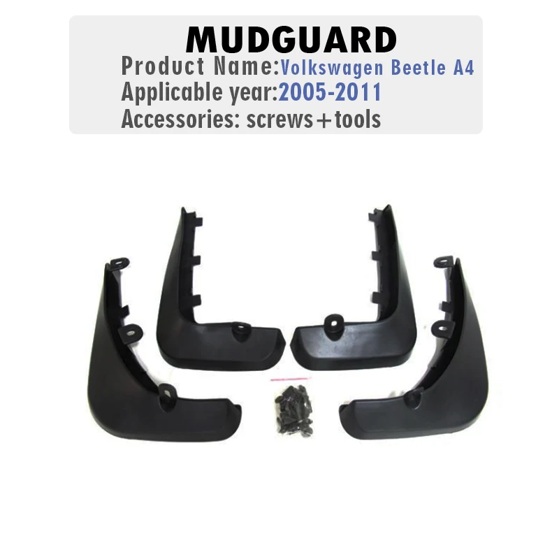 2005-2011 FOR Volkswagen VW Beetle A4 Mudflaps Fender Mud Flap Guards Splash Mudguard Car Accessories Front Rear 4pcs