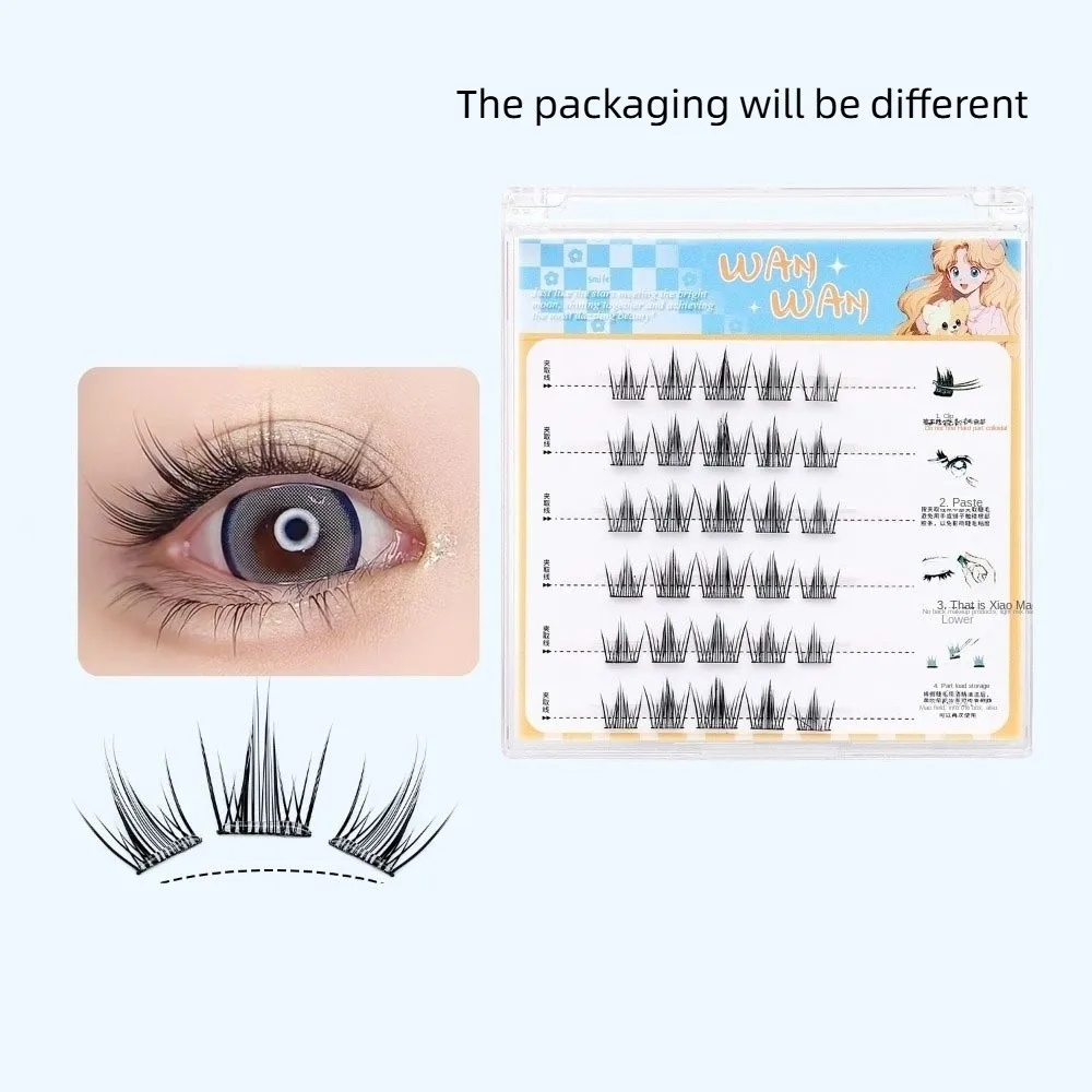 Zoete zelfklevende wimperclusters DIY make-up zelfklevende valse wimpers Langdurige individuele valse wimperclusters Dames/meisjes