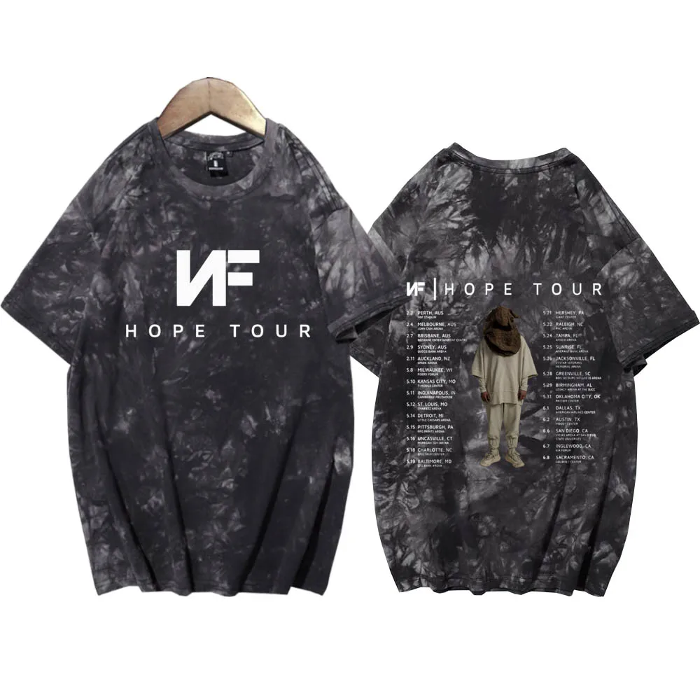 NF Rapper Tour 2024  Tie Dye Shirts Unisex Round Neck Short Sleeve Popular Music T-Shirt Fans Gift