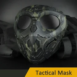 Outdoor Airsoft Protective Masks Tactical Paintball Full Face Mask CS Hunting Shooting Sports Halloween Skull Masks