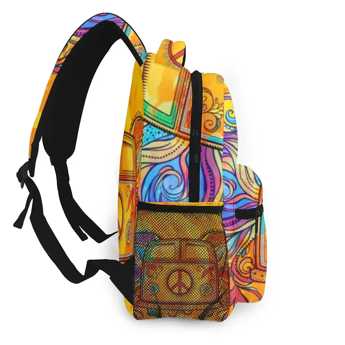 Backpack Women Shoulder Bag Hippie Car Mini Van Retro 1960s Love Fashion School Bag For Teenage Girl Backpacks Travel Bag