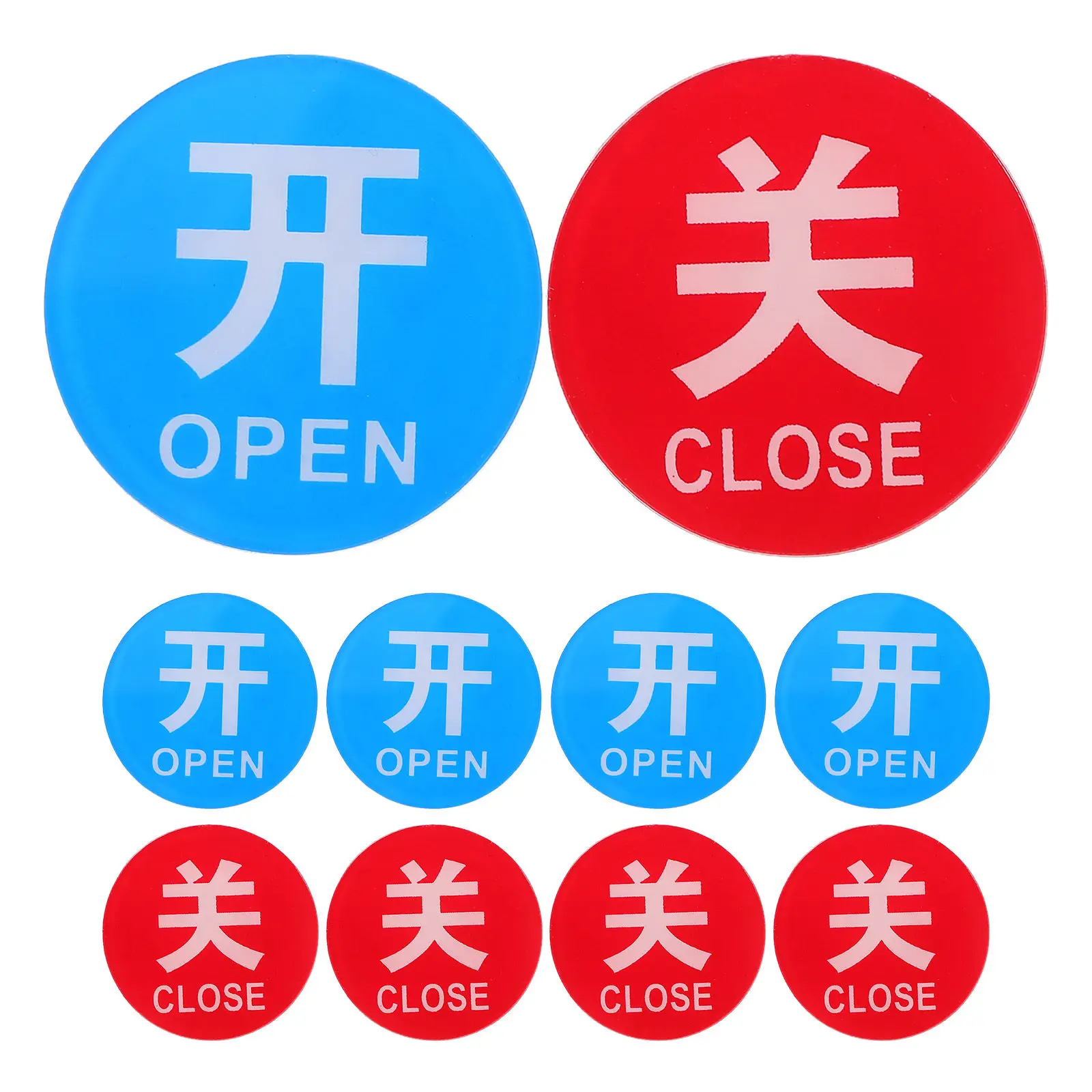 1Set Hot and Cold Water Temperature Signs Acrylic Adhesive Labels for Sinks Showers Hotels Bathrooms Safety Caution Stickers