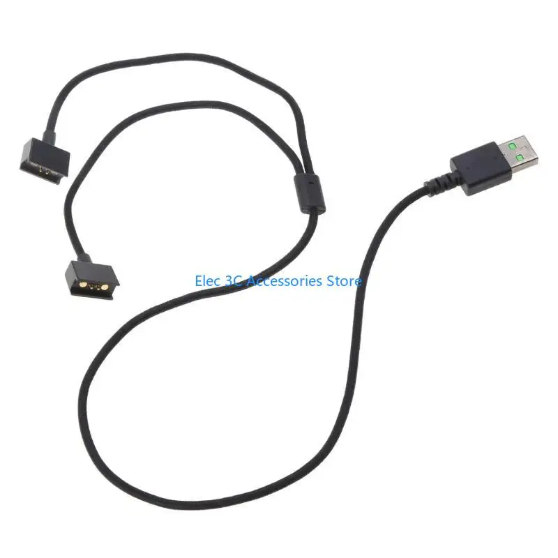 Y51A Nylon Braid USB Line, 60cm USB Charging Cable Wire Replacement Repair Parts for Anzu for Smart Glasses Charging Co