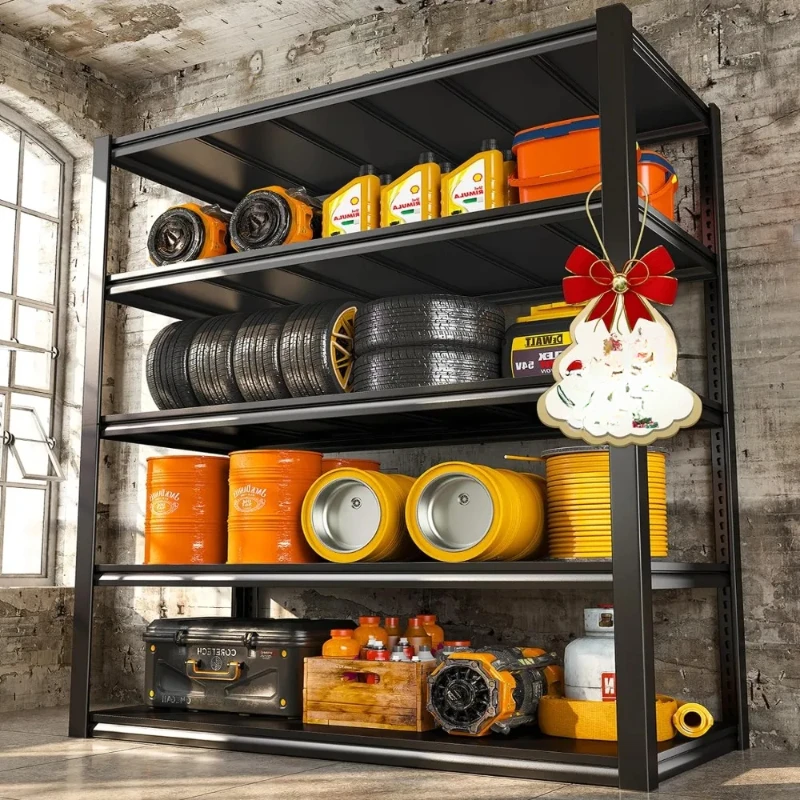 

48.2" W Garage Shelving Heavy Duty Storage Shelves Adjustable 5 Tier Metal Shelves for Storage Garage Shelf