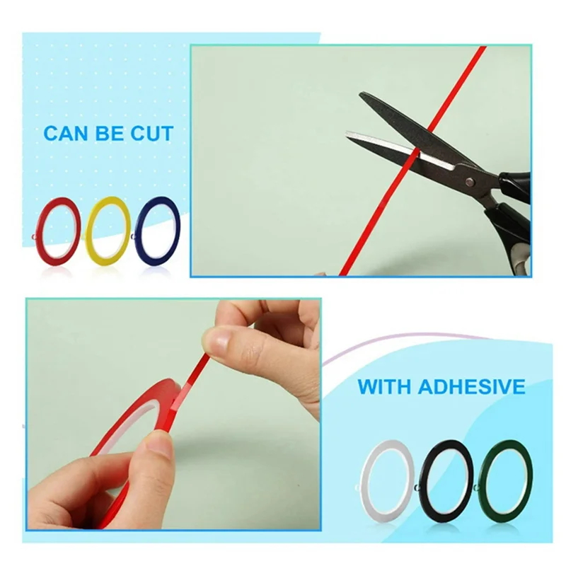 AD45 6 แพ็คไวโอลินฟิงเกอร์บอร์ดเทป, เทปเชลโล่เครื่องดนตรีเทปนิ้วเทปไวโอลินสำหรับผู้เริ่มต้น (6 สี)