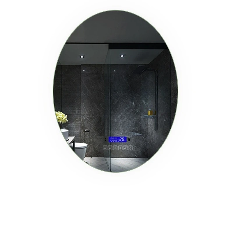 

LED elliptical smart mirror bathroom wall hanging with light anti-fog high definition
