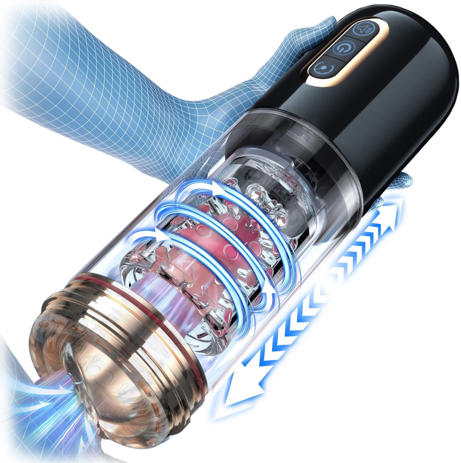 التلقائي ذكر معدات الاستمتاع واللعب الجنسي للرجال مضخة القضيب آلة اللسان مع 10 طرق الدورية والامتصاص والوجه كس الجيب #1