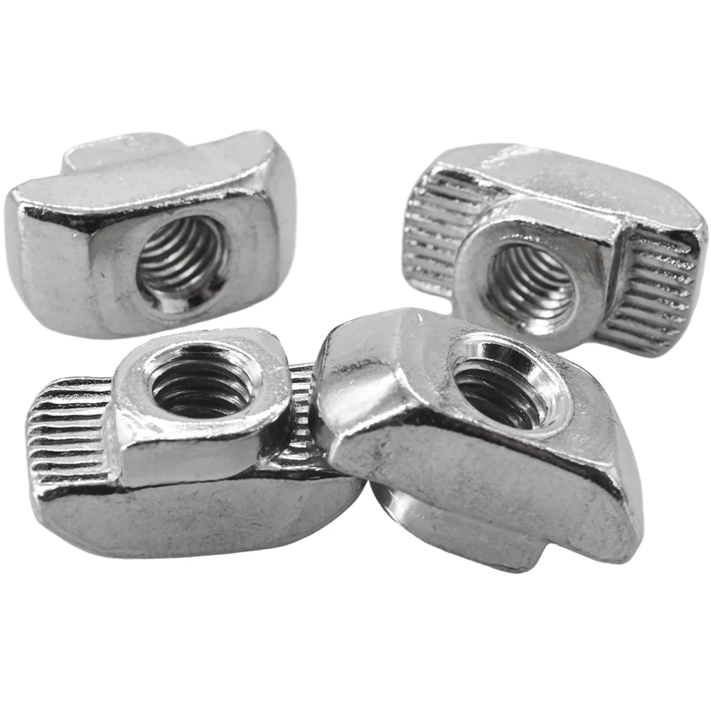 T Nut 5/8pcs M3 M4 M5 M6 M8 Slot T-nut Hammer Drop In Nut Fasten Sliding Connector For Aluminum Extrusion of 20/30/40/45 Series