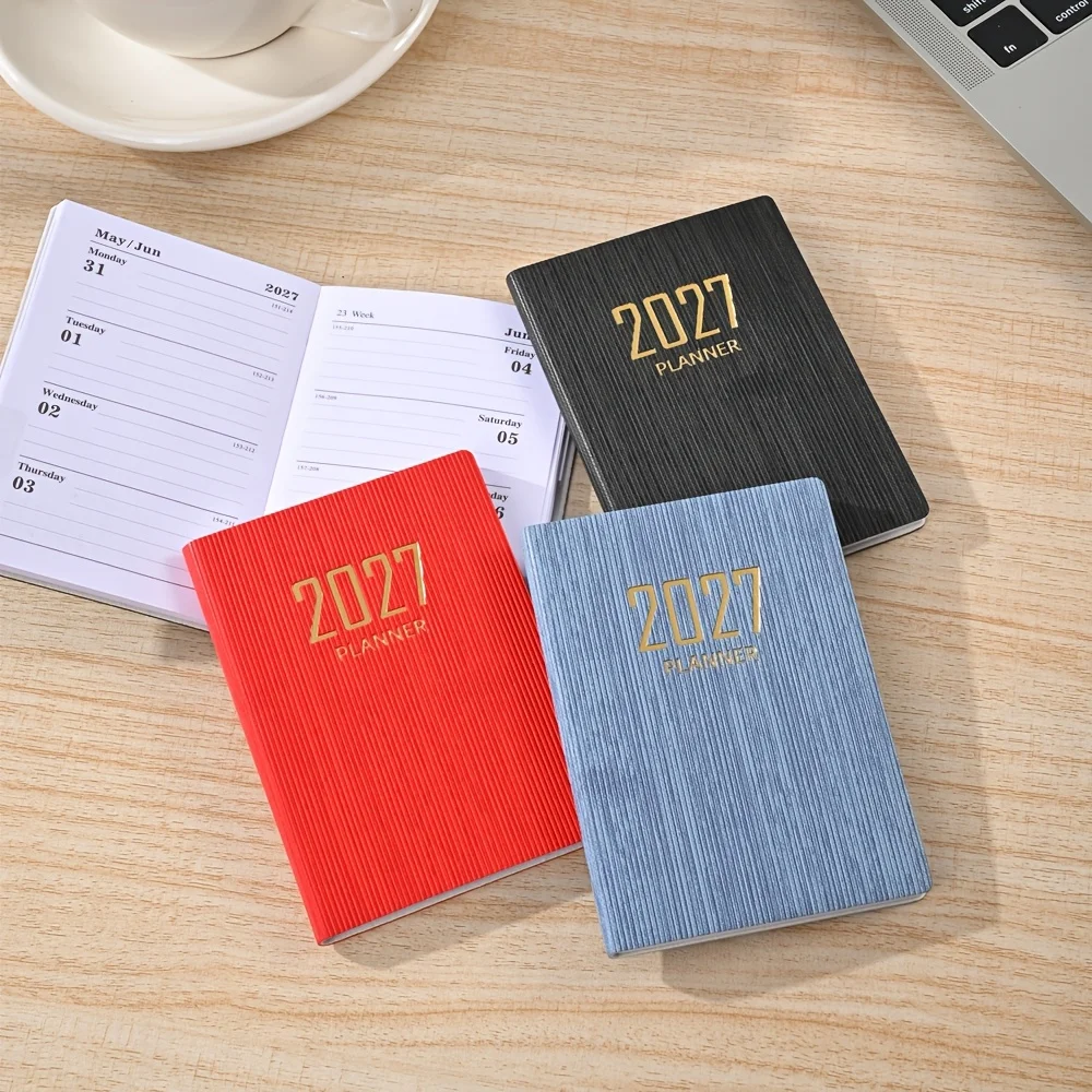 1PCA7 Specification 2027 Plan Book, 365 Day Daily Plan Calendar Book, mini Portable Pocket Daily Schedule Book
