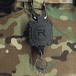 VULPO-Llavero de cuerda de alambre de acero multiusos, cuerda de pistola, llavero telescópico de alto rebote, cuerda de seguridad especial para pistola de caza
