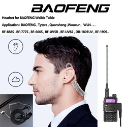 Quansheng-Baofeng UV-K5 Headset Headphone, Baofeng UV5R Walkie Talkie, Kapset, Comutador de rádio, UV-5R, UV-5R, UV82, UV-17