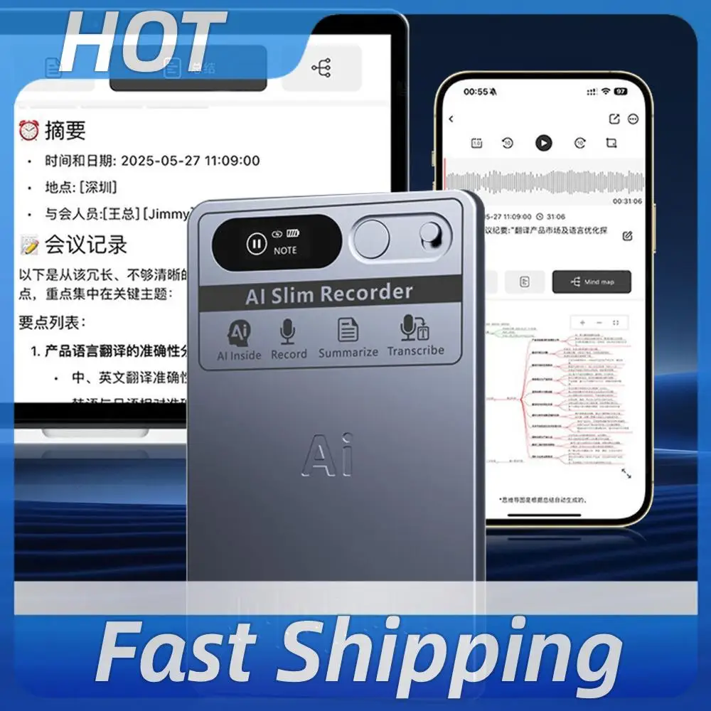 

Digital Voice Recorder with Real-Time Transcription & Translation Audio Recorder App Control Dictaphone for Lectures Meetings