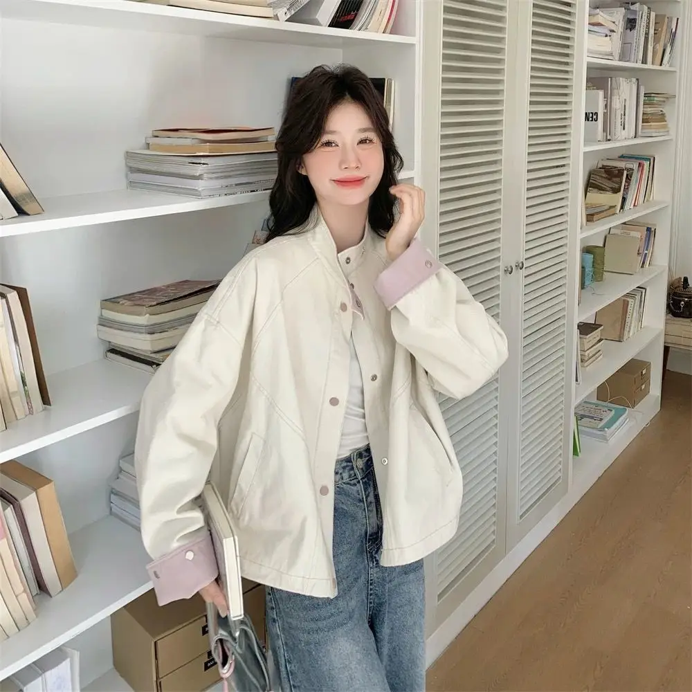 カラーブロ カジュアルワークウェア ジャケット レディース 春秋 2025 新作 香港風 スリム 小さいサイズ ジャケット トップス ポリエステル繊維...