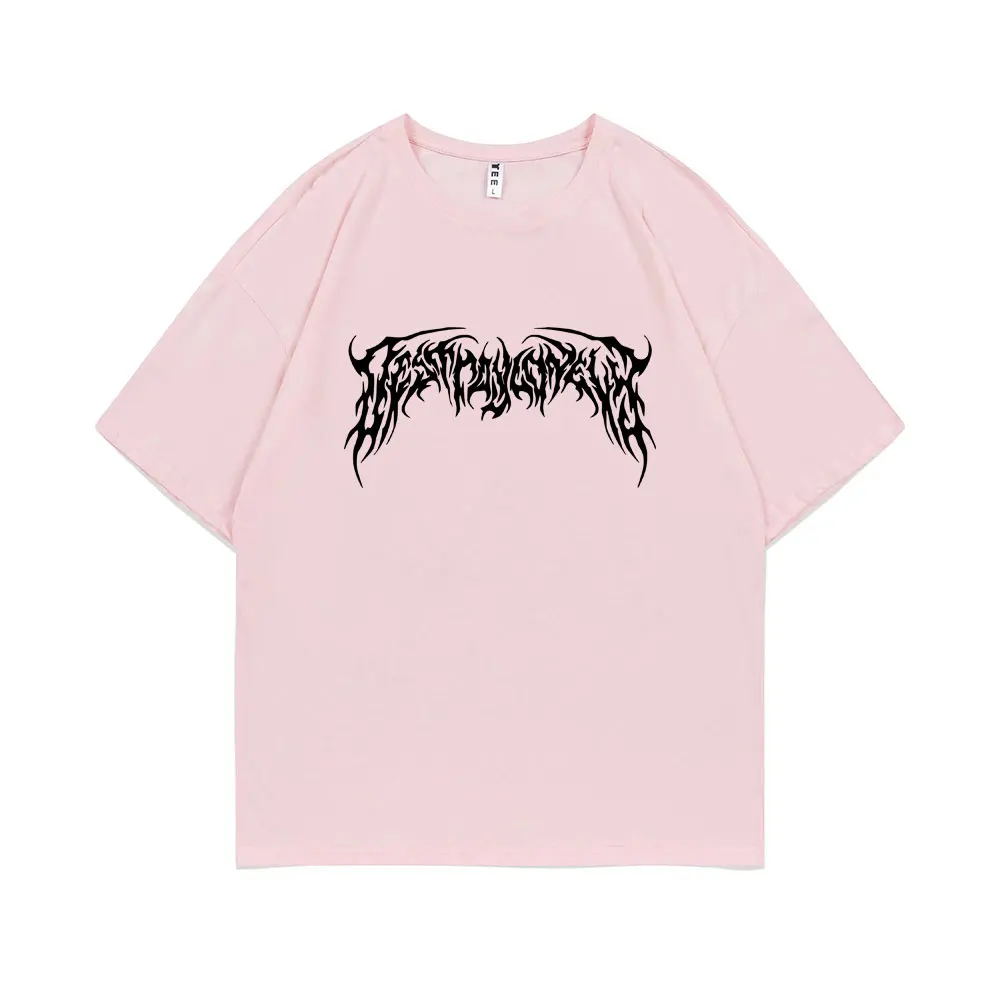 Rapper Destroy Lonely Logo Print T Shirt Man Oversized Cotton T-shirt Men Hip Hop Rock Punk Tshirt Short Sleeve Male Streetwear