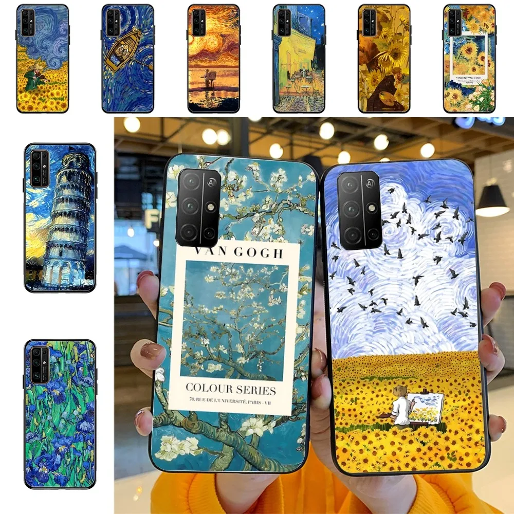 Classic Artist Vincent Van Gogh Starry Night Phone Case For Huawei Honor 10 Lite 9 20 7A 9X 30 50 60 70 Pro Plus Soft