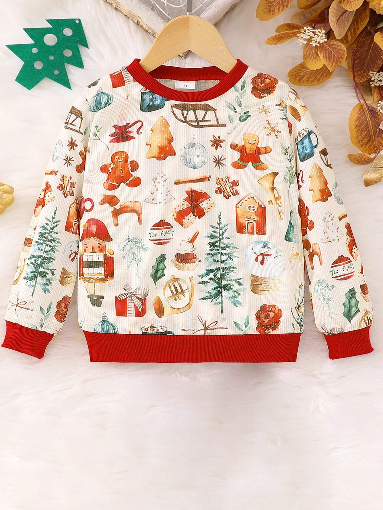 

Children s Christmas Sweaters Cozy Winter Pullovers with Festive Cartoon Prints and Long Sleeves for a Casual Look